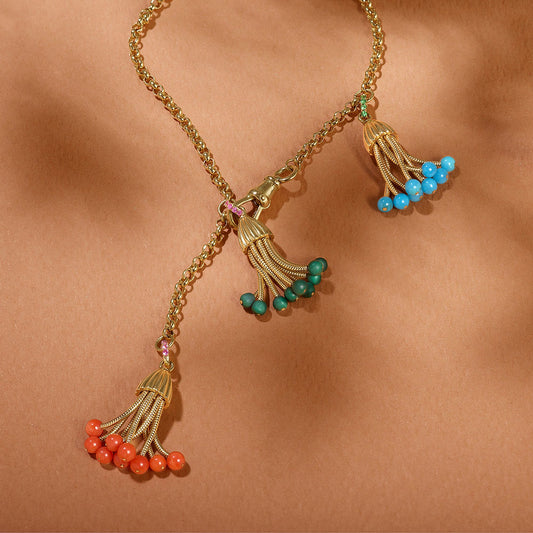 Chaine jaseron pour pendentif, fermoir antique version large - View 2