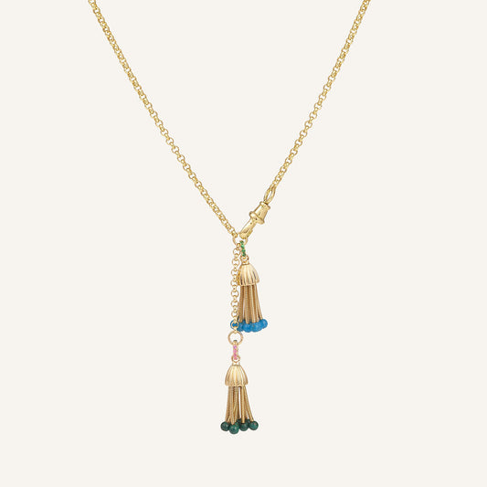 Chaine jaseron pour pendentif, fermoir antique version large