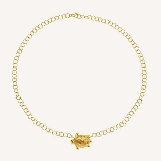 Collier Donatello, or jaune, diamants et tsavorites