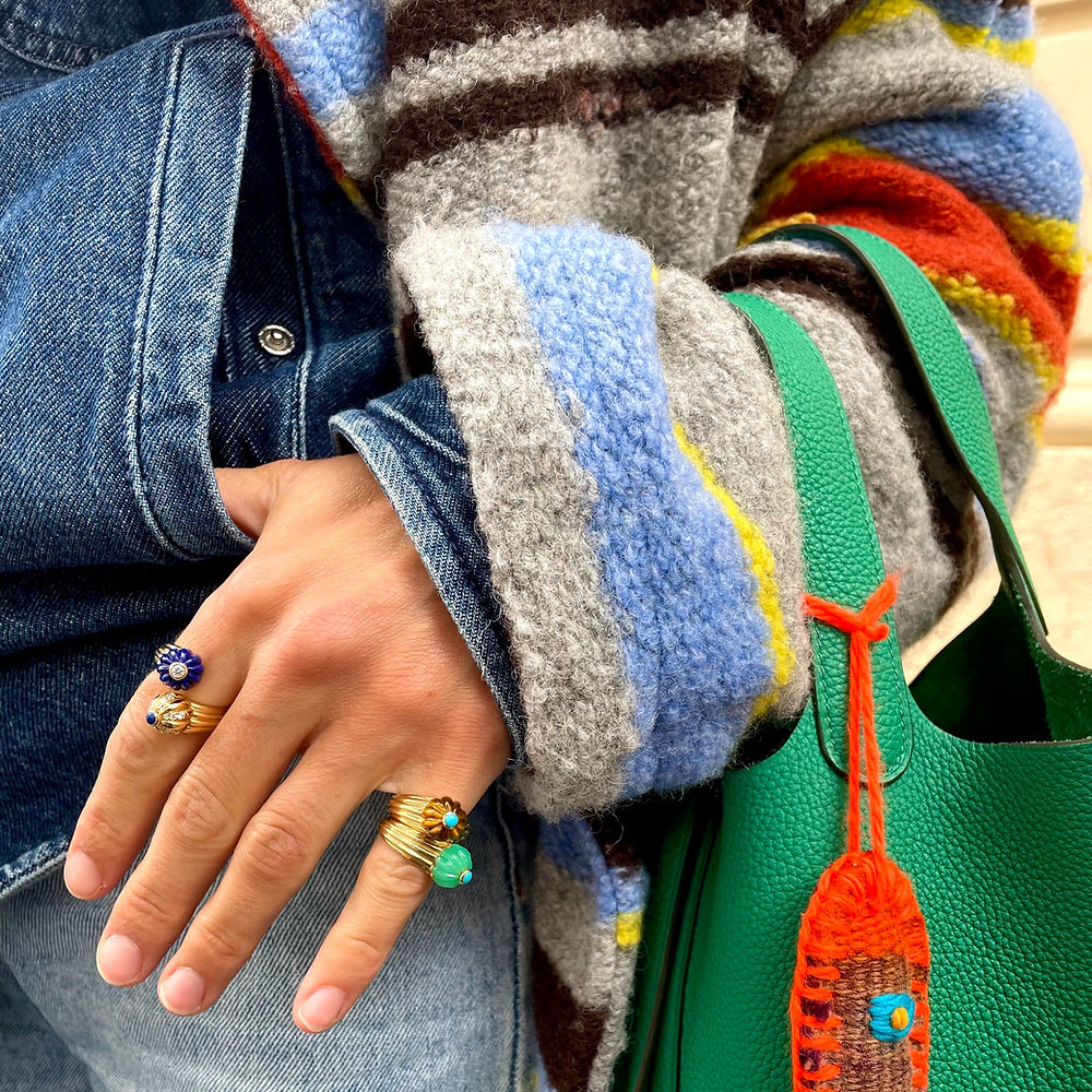Bague Double Gelato, or jaune, lapis-lazuli et diamants - View 5