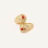 Bague Double Gelato, or jaune, corail et diamants - View 3