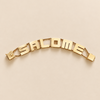 Bracelet Alpha Omega, or jaune, 6 lettres