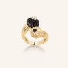 Bague Double Gelato, or jaune, onyx et diamants