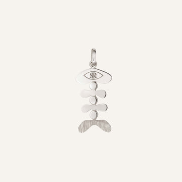 Pendentif articulé Othello, or blanc 18 carats