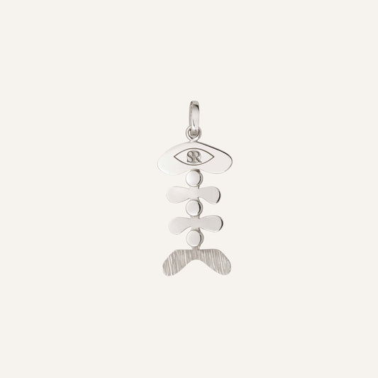 Pendentif articulé Othello, or blanc 18 carats