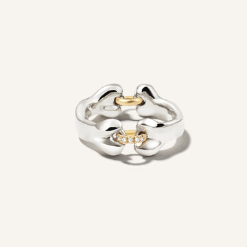 Body & Bones ring, white gold and diamond 