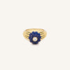 Gelato ring in 18 carats recycled yellow gold, lapis-lazuli and diamond