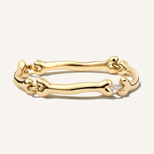 Bracelet Body & Bones, or jaune et diamants