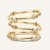 Body & Bones bracelet paved, yellow gold 