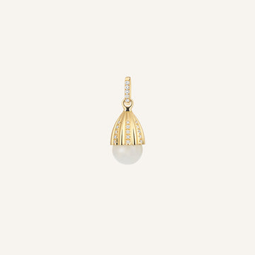 Pendentif Primo, or jaune, pierre de lune