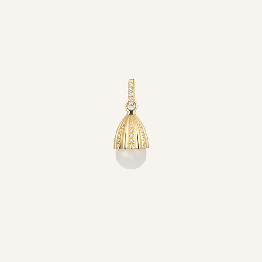 Pendentif Primo, or jaune, pierre de lune