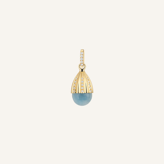 Pendentif Primo, or jaune, aigue-marine et diamants