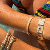 Bracelet Alpha Omega, or jaune, 6 lettres